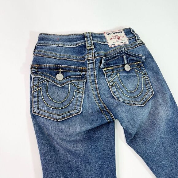 True Religion Skinny Jeans Womens 26 Mid Rise Jennie Curvy Rip Distressed Bottom - Picture 12 of 14